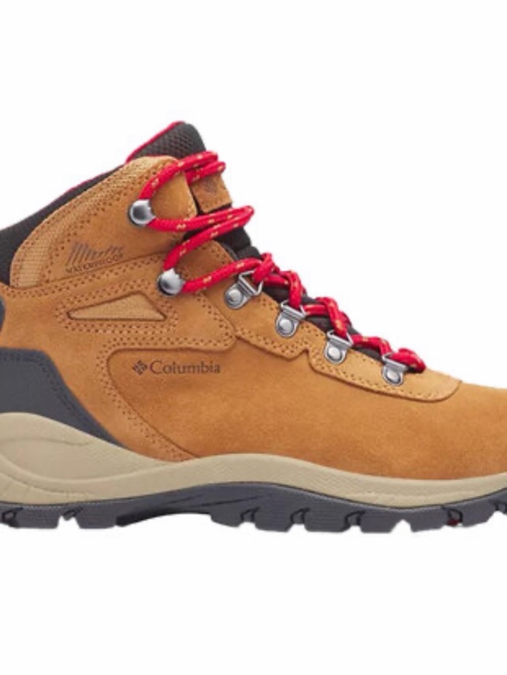 Columbia Tan Suede Boots with Red Laces Sz 8
